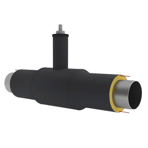 Кран шаровой ППУ ОЦ тип 2 Ст3сп LD 25х3,2х1900 мм ГОСТ 3262-75