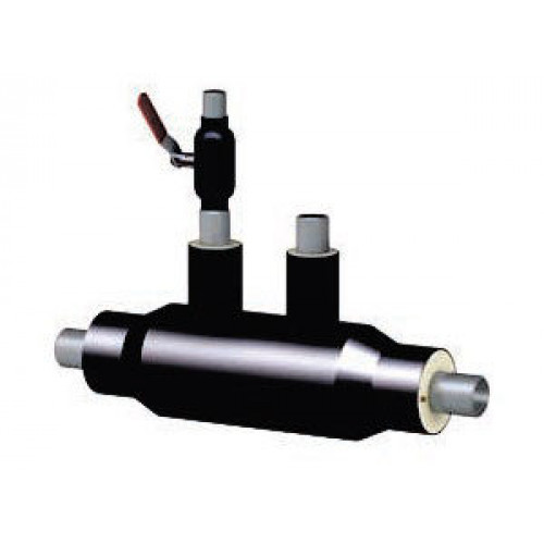 Кран шаровой с воздушником ППУ ОЦ тип 2 Ст10 BROEN Ballomax 32х32х5х2100 мм ГОСТ 10704-91