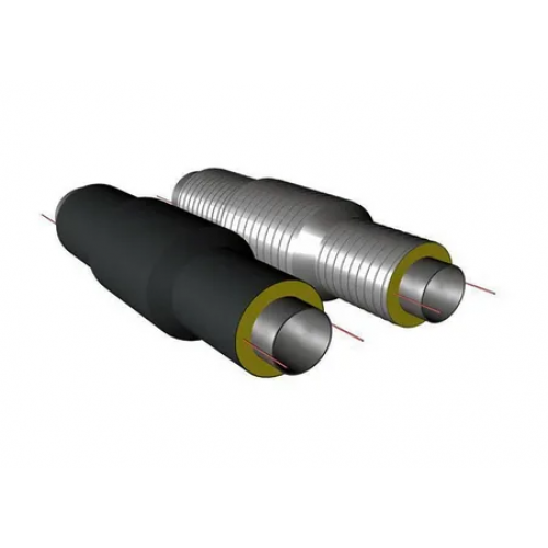 Сильфонный компенсатор двухсекционный ППУ ОЦ тип 2 1,6 МПа Ст20 AISI 321 32х3,5х50 мм ГОСТ 8732-78